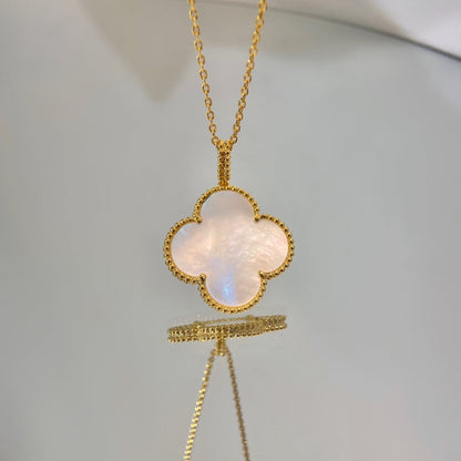 [BIJOUX]CLOVER 25MM MOP LARGE PENDANT NECKLACE