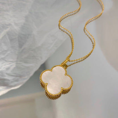 [BIJOUX]CLOVER 25MM MOP LARGE PENDANT NECKLACE