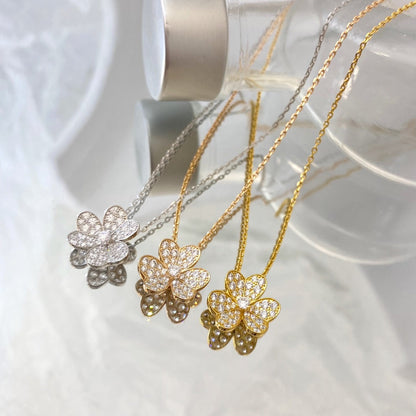 [BIJOUX]FLOWER DIAMOND NECKLACE