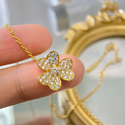 [BIJOUX]FLOWER DIAMOND NECKLACE