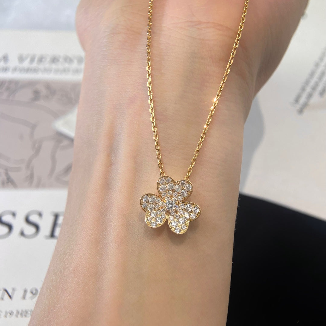 [BIJOUX]FLOWER DIAMOND NECKLACE