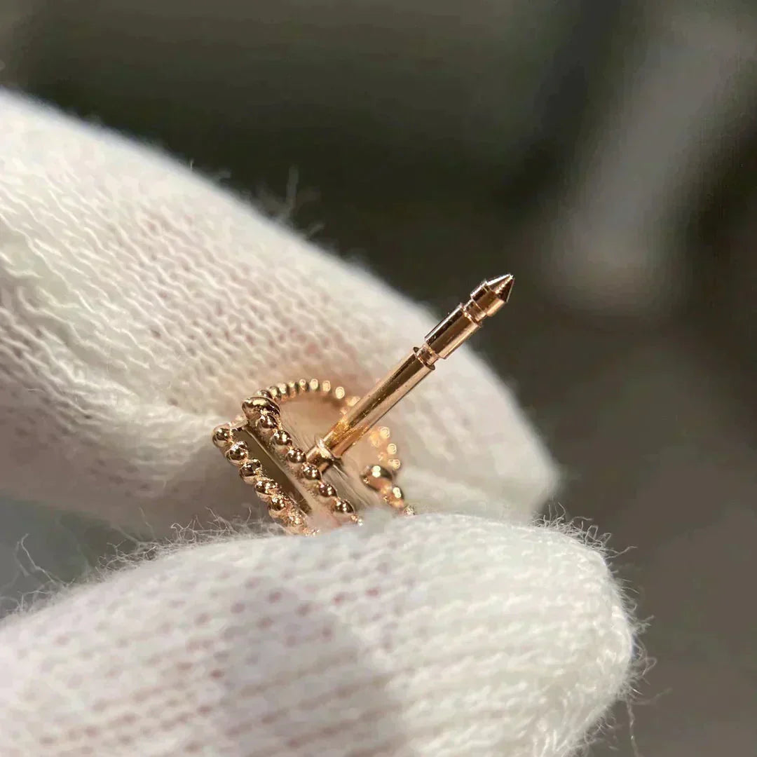 [BIJOUX]HEART CARNELIAN STUD EARRINGS