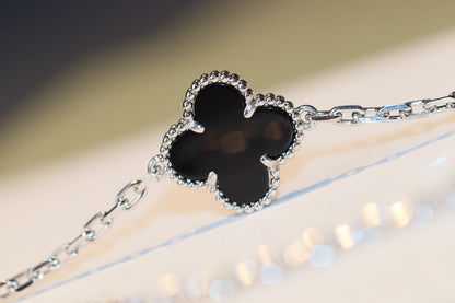 [BIJOUX]CLOVER 20 MOTIFS ONYX DIAMOND SILVER