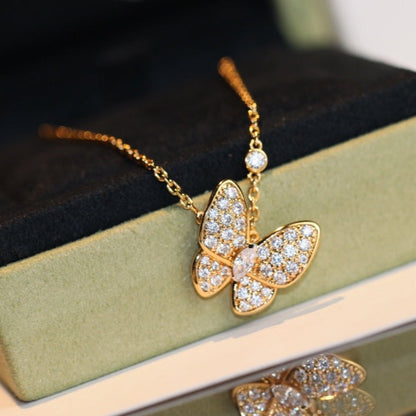 [BIJOUX]BUTTERFLY DIAMOND NECKLACE