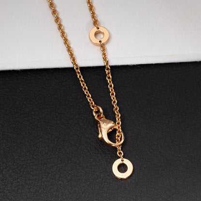 [BIJOUX]ZERO 1 WHITE CERAMIC PINK GOLD DIAMOND NECKLACE