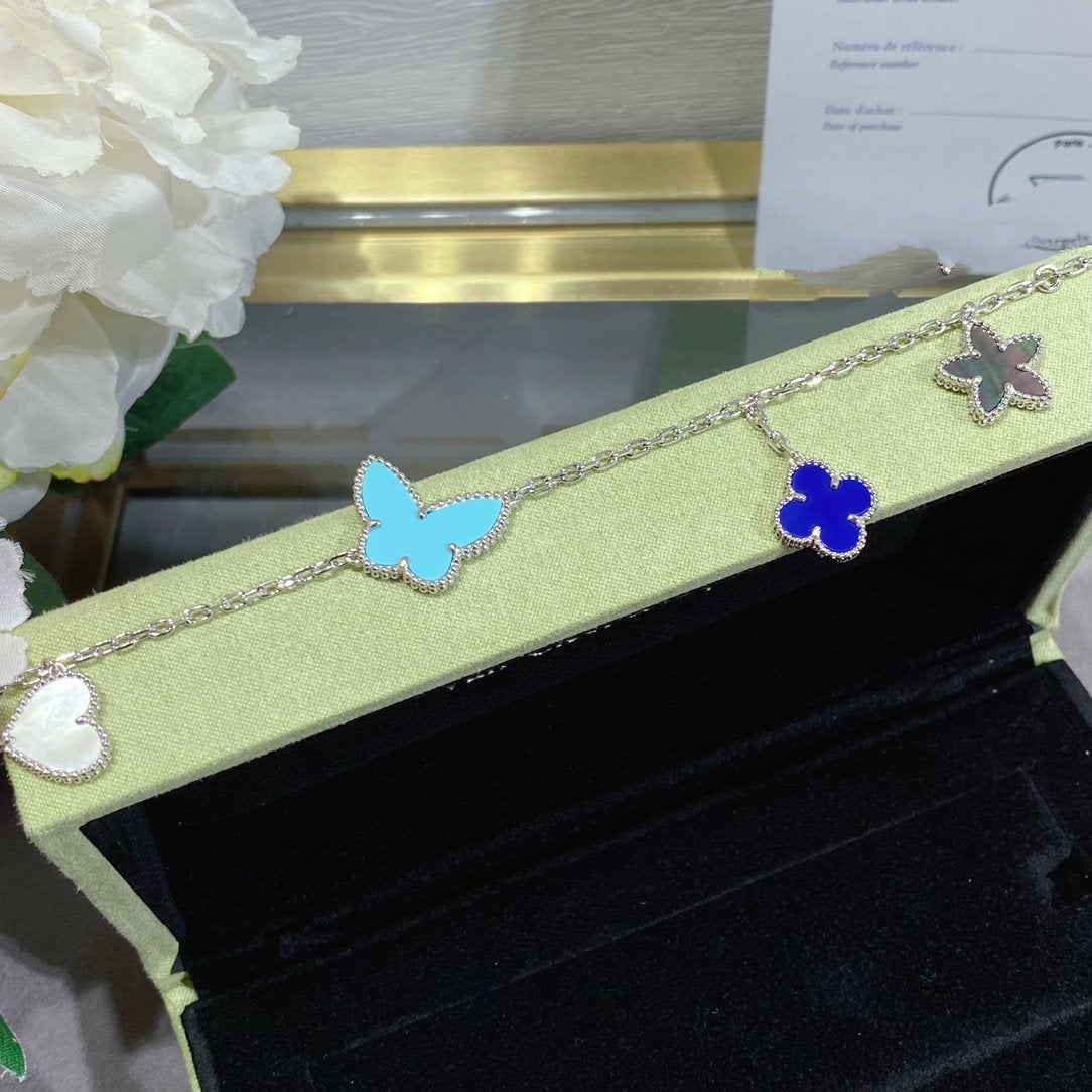 [BIJOUX]LUCKY SPRING SILVER BRACELET 4 MOTIF