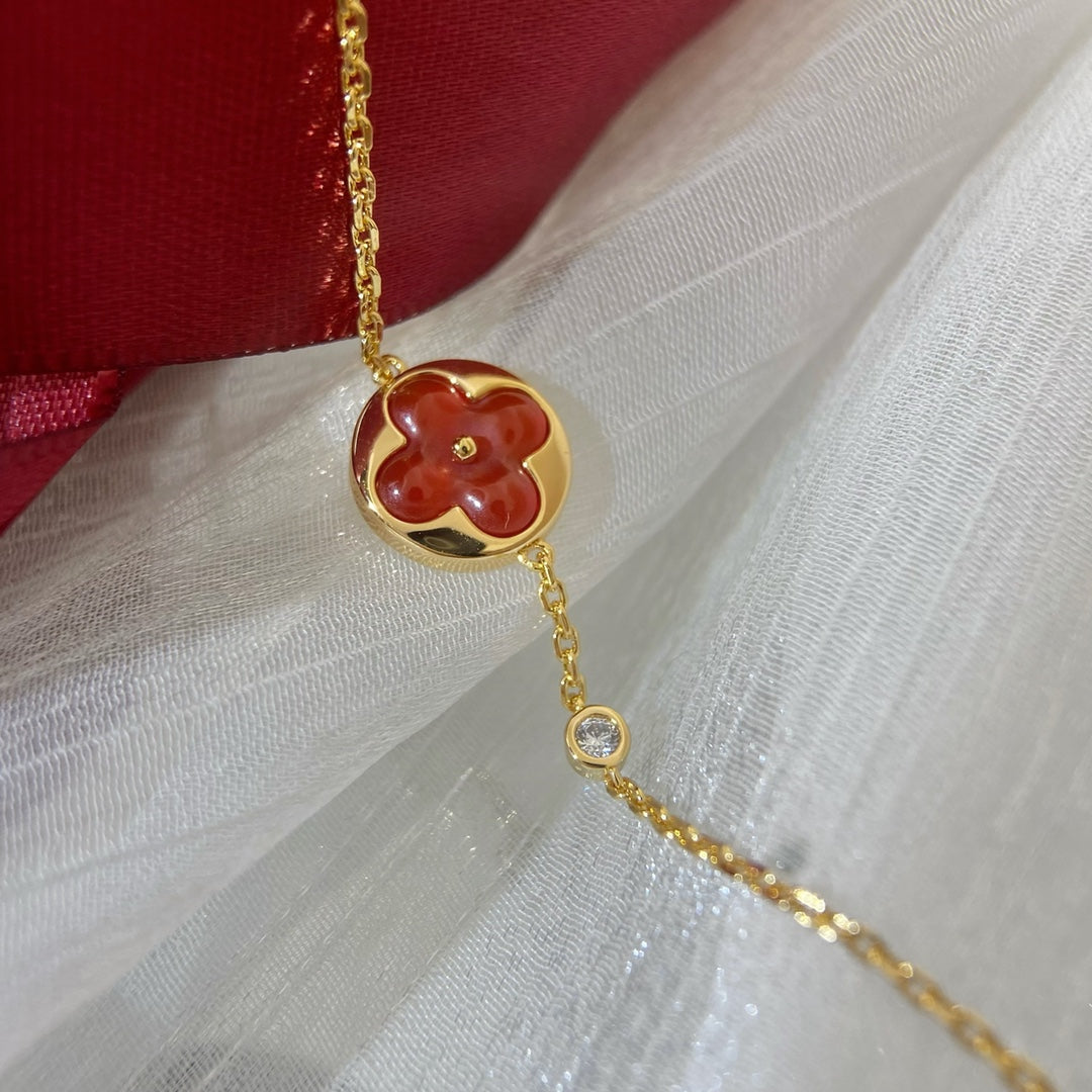 [BIJOUX]SUN PEDANT CARNELIAN BRACELET