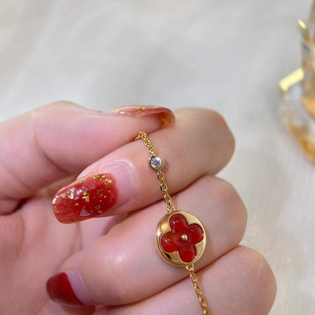 [BIJOUX]SUN PEDANT CARNELIAN BRACELET