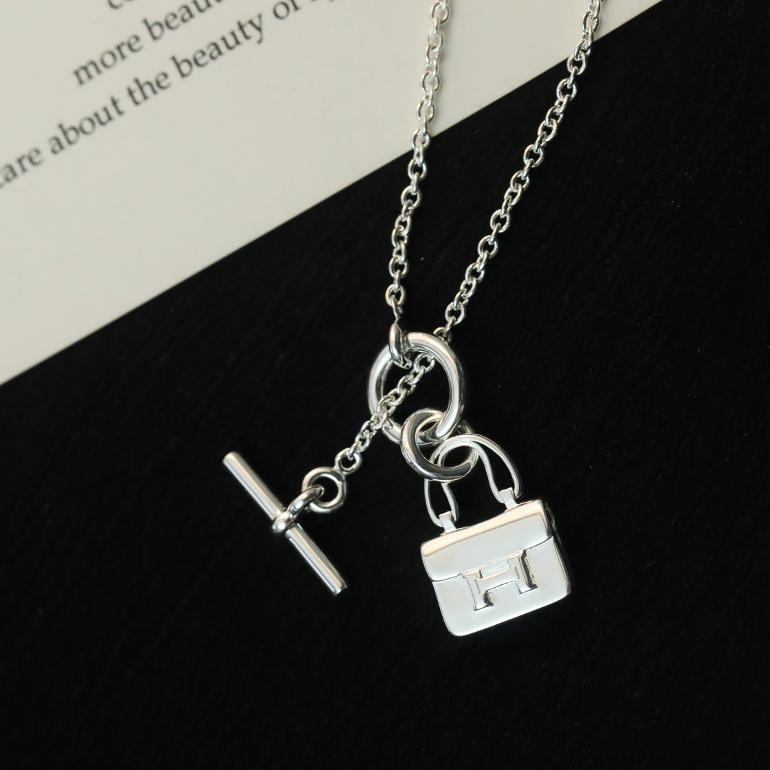 [BIJOUX] COLLIER PENDENTIF POP H EN ARGENT