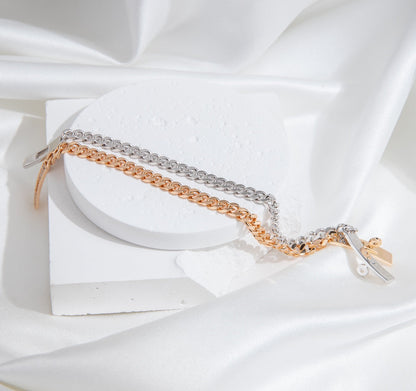 [BIJOUX]KELLY CHAIN SILVER DIAMOND BRACELET