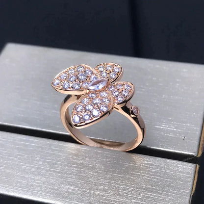 [BIJOUX]BUTTERFLY PINK GOLD DIAMOND RING