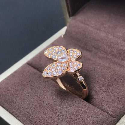 [BIJOUX]BUTTERFLY PINK GOLD DIAMOND RING