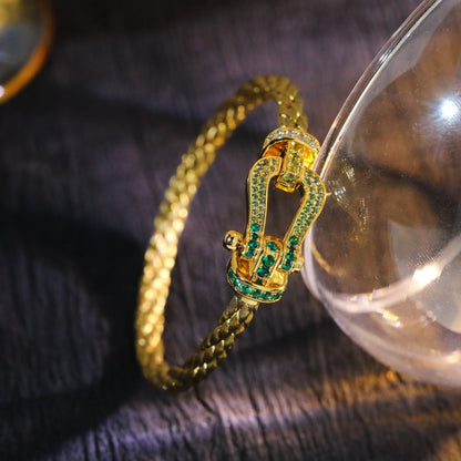 [BIJOUX]FORCE 10 GOLD GREEN DIAMOND PAVED