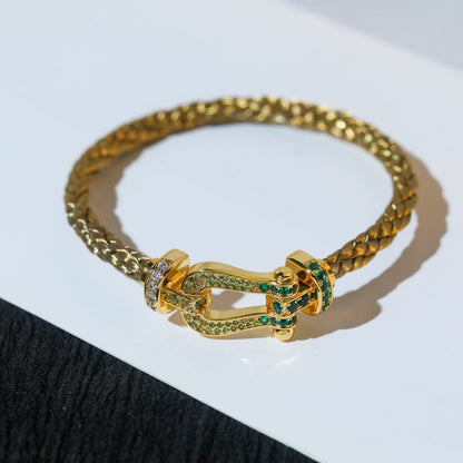 [BIJOUX]FORCE 10 GOLD GREEN DIAMOND PAVED