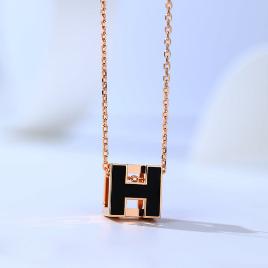 [BIJOUX]H CAGE PINK GOLD NECKLACE