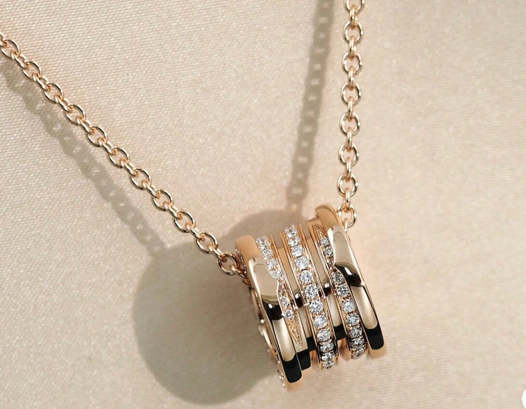 [BIJOUX]ZERO 1 PINK GOLD DIAMOND NECKLACE