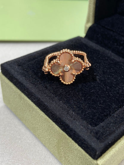 [BIJOUX]CLOVER RIVERSIBLE ROSE GOLD RING