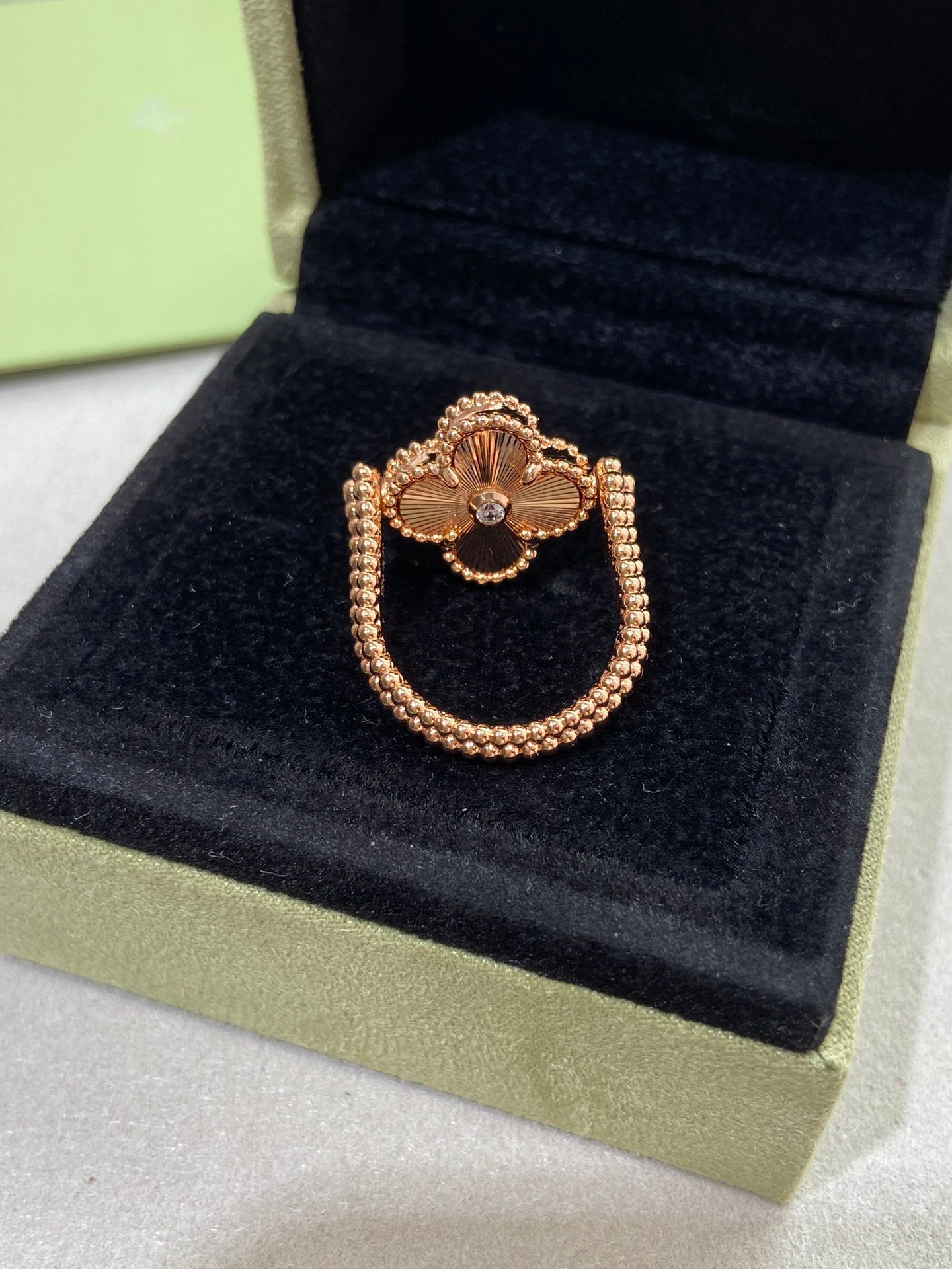 [BIJOUX]CLOVER RIVERSIBLE ROSE GOLD RING
