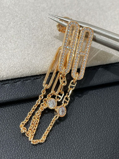 [BIJOUX]CHAINE CHAOS DIAMOND DROP EARRINGS