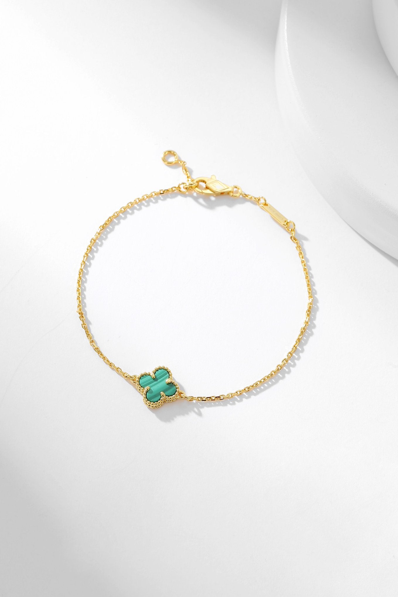 [BIJOUX]CLOVER BRACELET MALACHITE 1 MOTIF