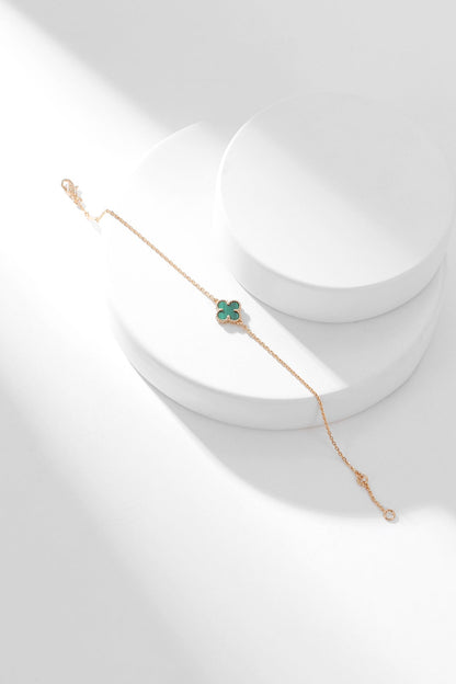 [BIJOUX]CLOVER BRACELET MALACHITE 1 MOTIF