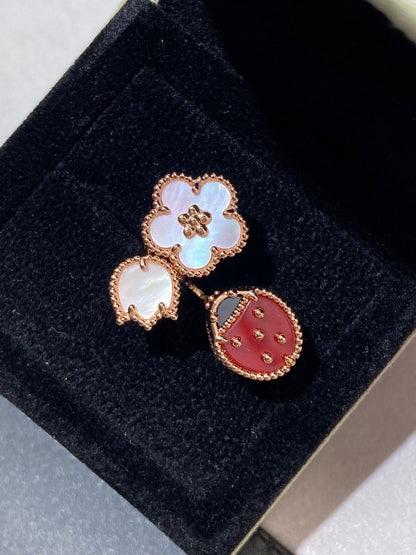 [BIJOUX]LUCKY 3 MOTIF ROSE GOLD RING