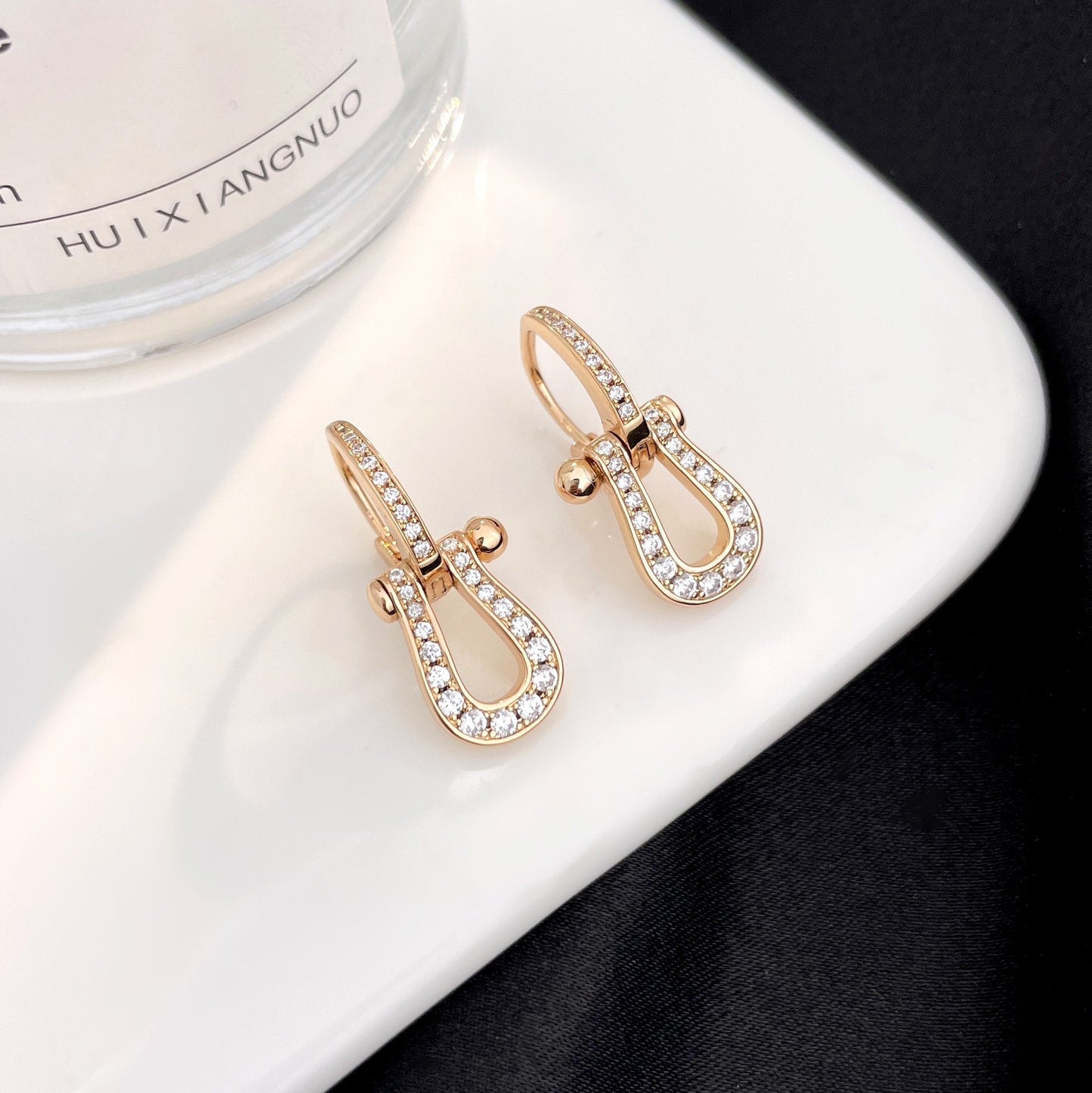 [BIJOUX]BOUCLES D'OREILLES PENDANTES FORCE 10 FULL DIAMOND MOYEN MODELE