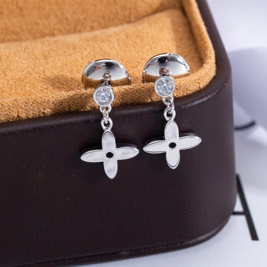 [BIJOUX]VIDYLLE SILVER DIAMOND MINI DROP EARRINGS