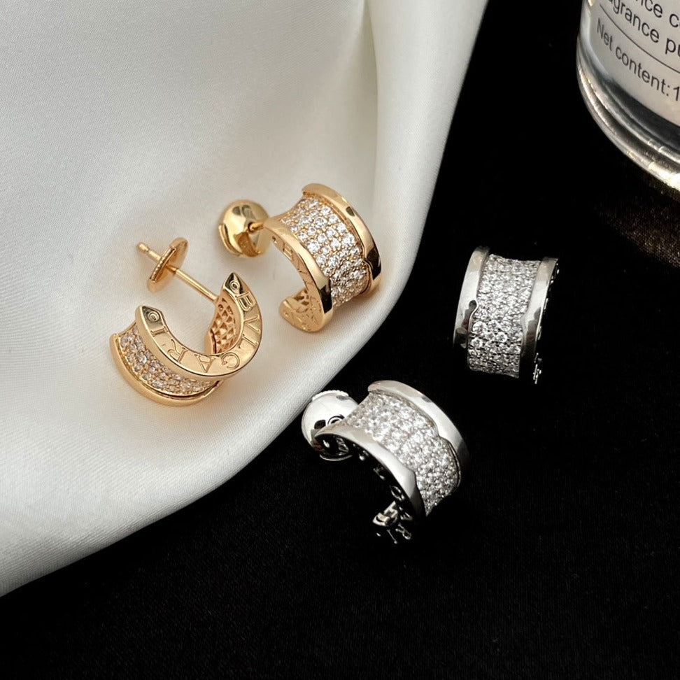 [BIJOUX]ZERO 1 DIAMOND PAVED EARRINGS