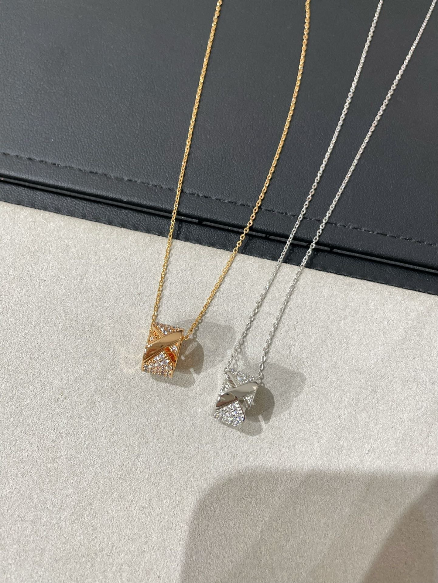 [BIJOUX]LIENS EVIDENCE DIAMOND PAVED NECKLACE