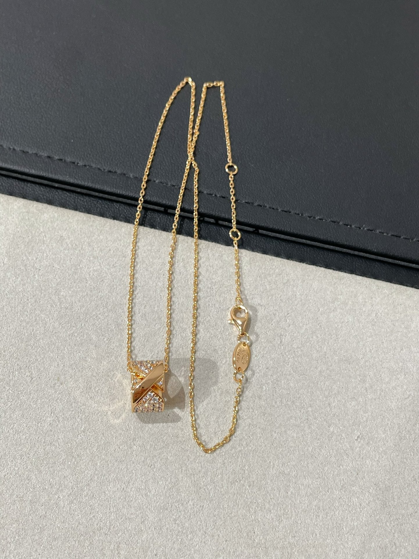 [BIJOUX]LIENS EVIDENCE DIAMOND PAVED NECKLACE