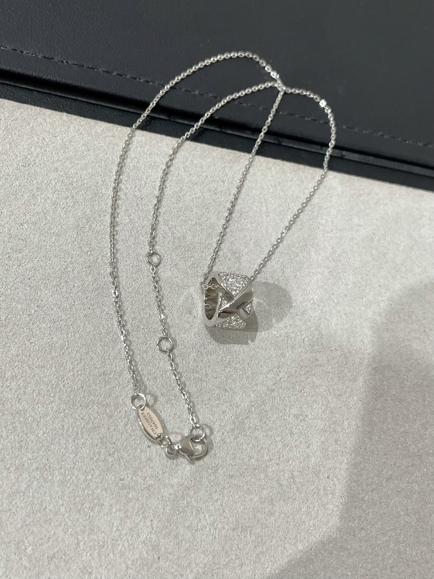 [BIJOUX]LIENS EVIDENCE DIAMOND PAVED NECKLACE