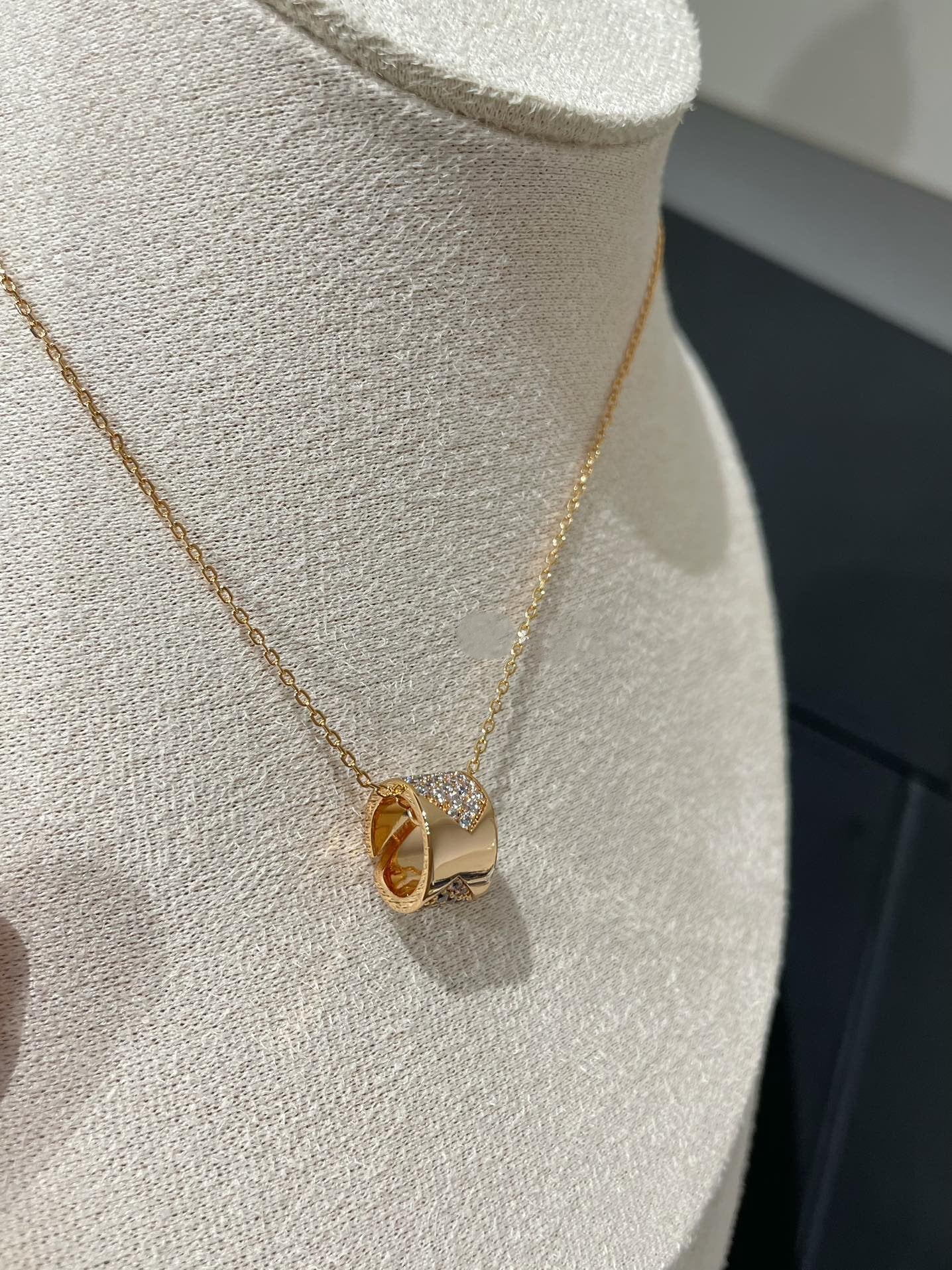 [BIJOUX]LIENS EVIDENCE DIAMOND PAVED NECKLACE
