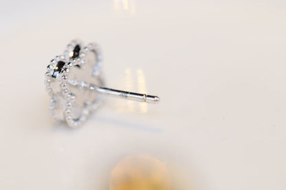 [BIJOUX]CLOVER MINI TURQUOISE SILVER STUD EARRINGS