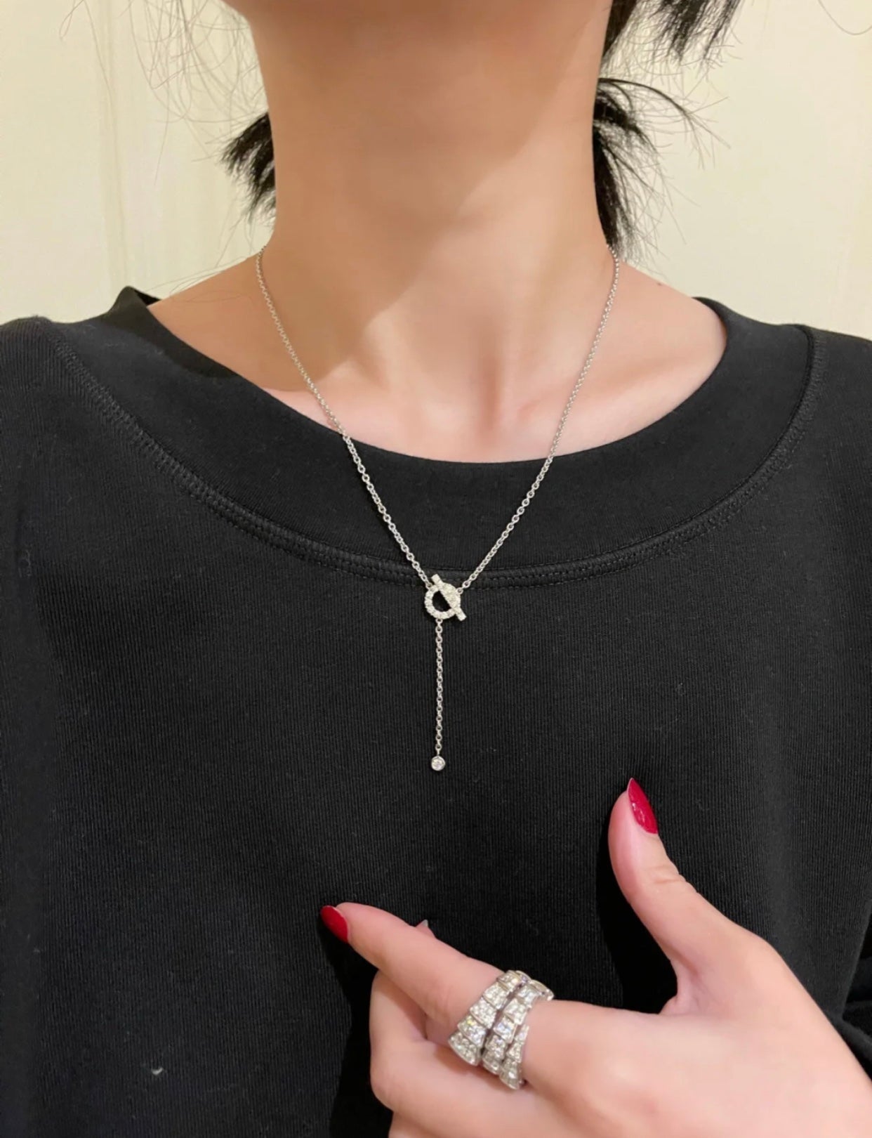 [BIJOUX]フィネスシルバーダイヤモンドネックレス