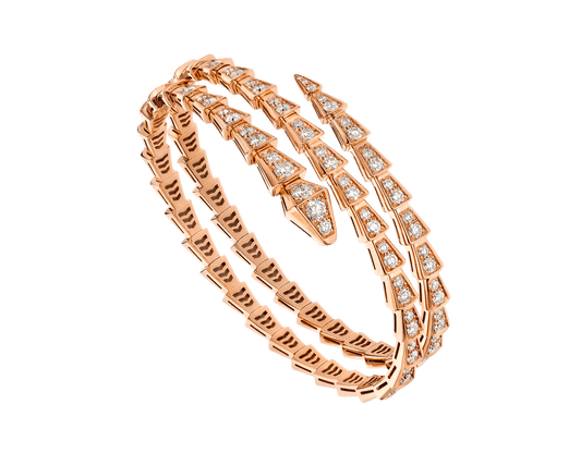 [BIJOUX]SERPENTI BRACELET PINK GOLD DIAMOND DOUBLE ROW