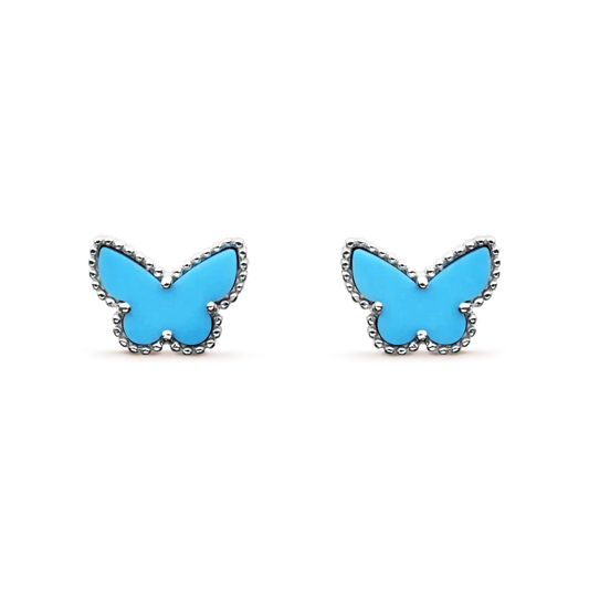 [BIJOUX]BUTTERFLY TURQUOISE EARRINGS SILVER