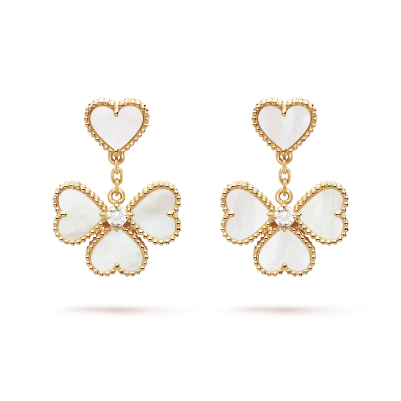 [BIJOUX]CLOVER SWEET WHITE MOP EARRINGS