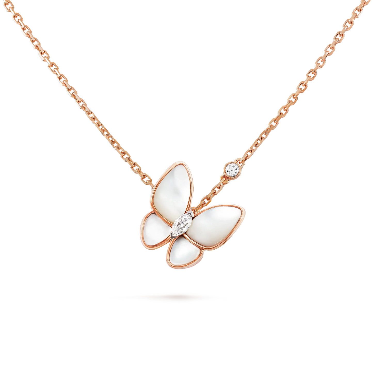 [BIJOUX]BUTTERFLY MOP DIAMOND NECKLACE