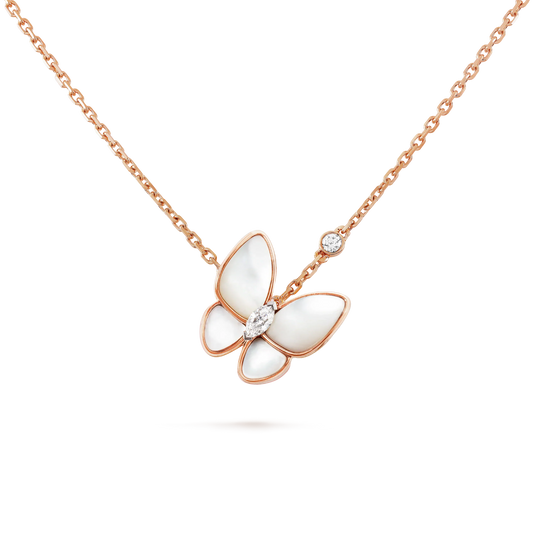 [BIJOUX]BUTTERFLY MOP DIAMOND NECKLACE