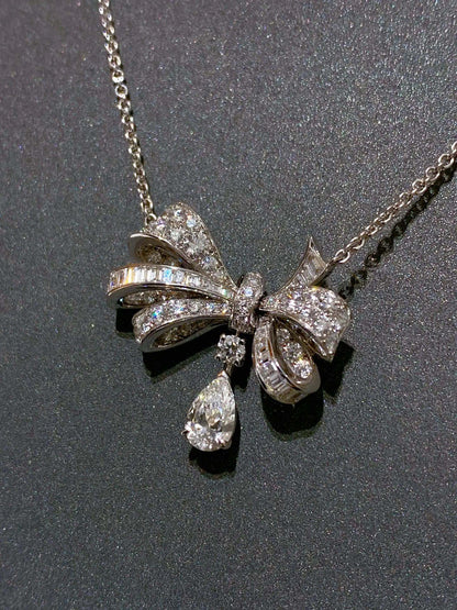 [NEW]TILDA BOW NECKLACE SILVER