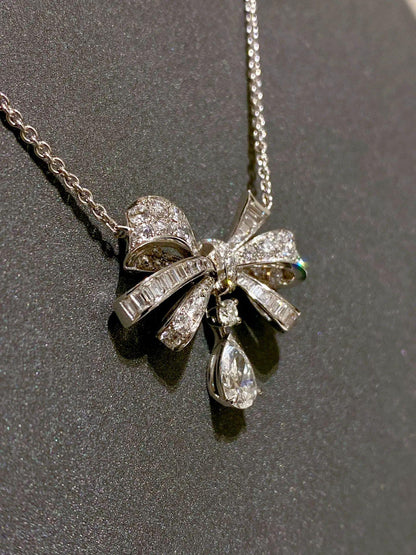 [NEW]TILDA BOW NECKLACE SILVER