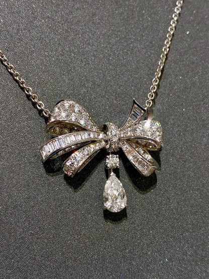 [NEW]TILDA BOW NECKLACE SILVER