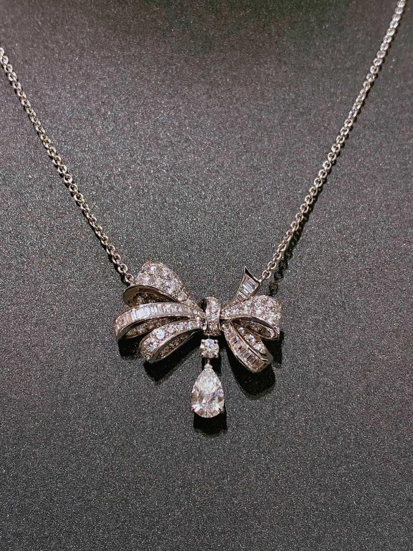 [NEW]TILDA BOW NECKLACE SILVER