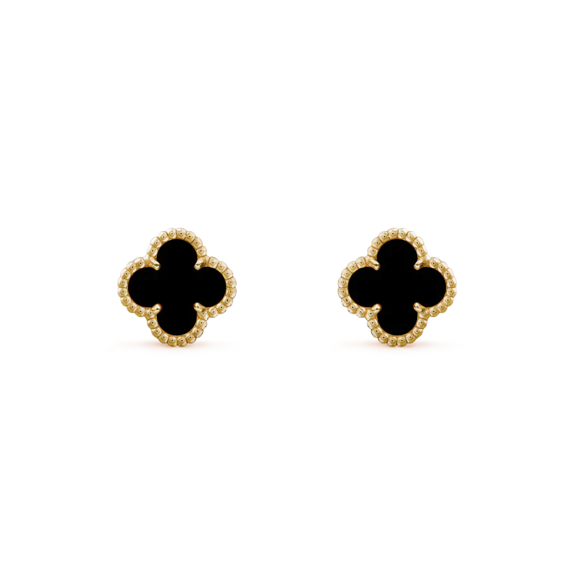 [BIJOUX]CLOVER MINI 9.5MM BLACK MOP EARRINGS