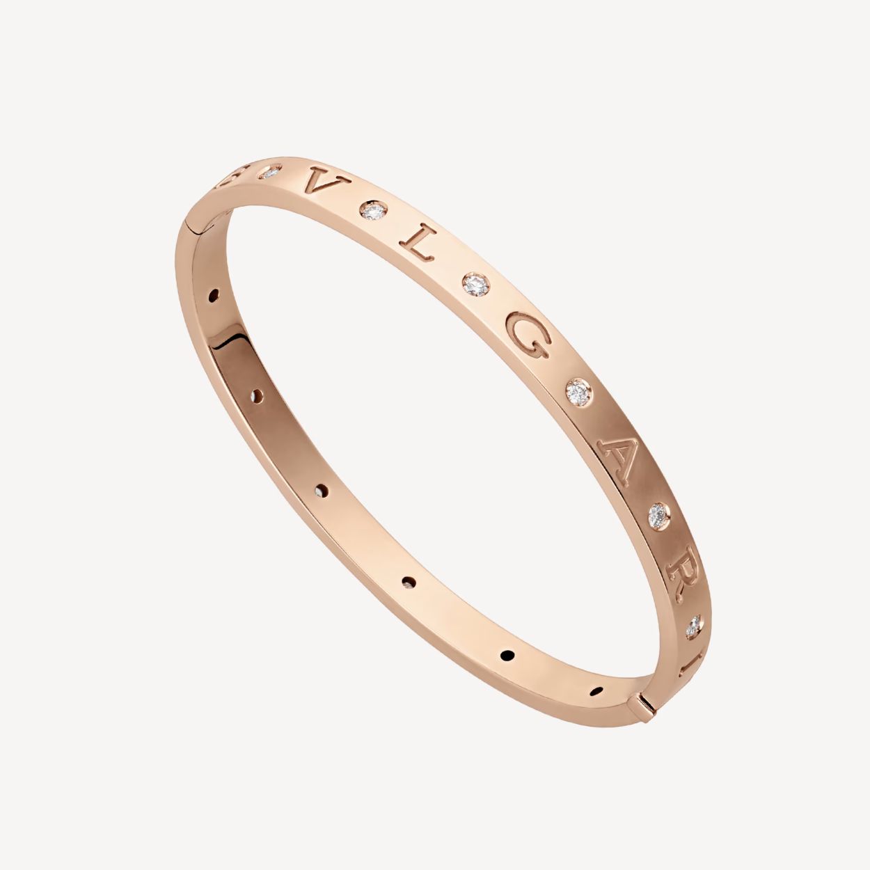 [BIJOUX]ZERO 1 PINK GOLD 12 DIAMONDS BRACELET