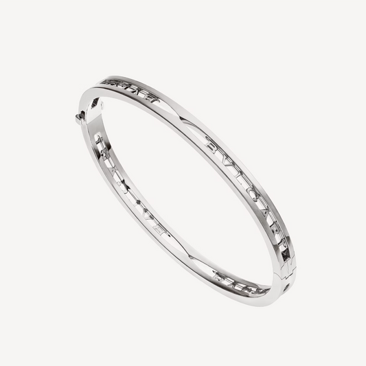 [BIJOUX]ZERO 1 SPIRAL LOGO SILVER BRACELET