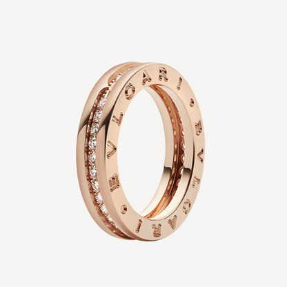 [BIJOUX]ZERO 1 ONE-BAND PAVED DIAMONDS ON THE SPIRAL RING