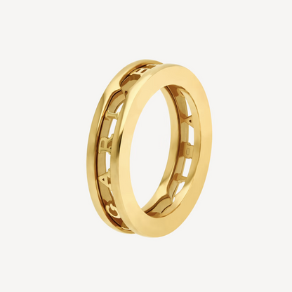 [BIJOUX]ZERO 1 ONE-BAND WITH OPENWORK LOGO SPIRAL RING