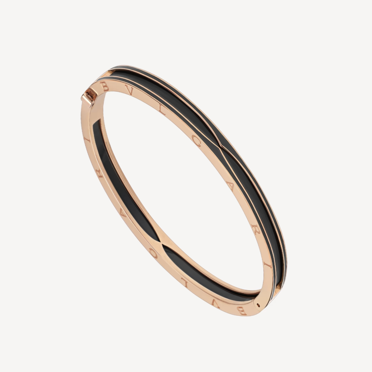 [BIJOUX]ZERO 1 PINK GOLD WITH MATTE BLACK CERAMIC BRACELET